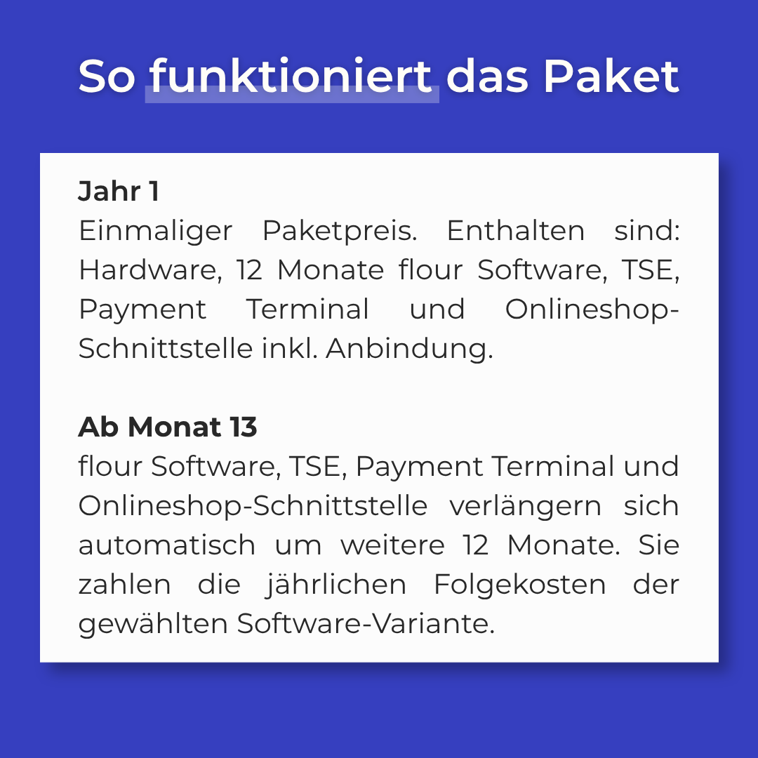 Startup Komplett-Paket: flour Flex Online