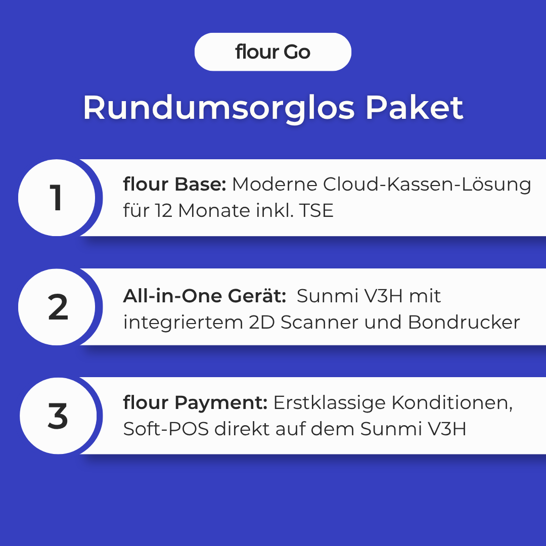 Startup Komplett-Paket: flour Go