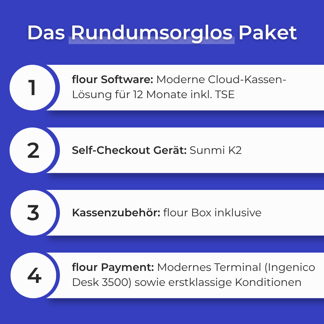 Startup Komplett-Paket: flour Self-Checkout